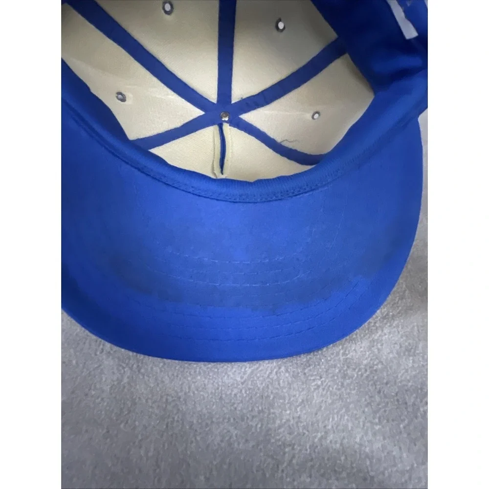 Distressed Banner Bearings‎ Trucker Hat Mens OSFA Blue Vintage Snapback Mesh Cap